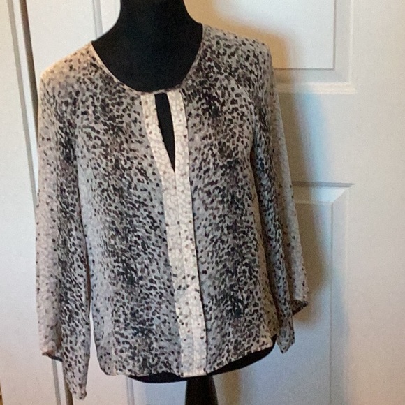Parker Tops - Parker Animal Print Silk Blouse XS